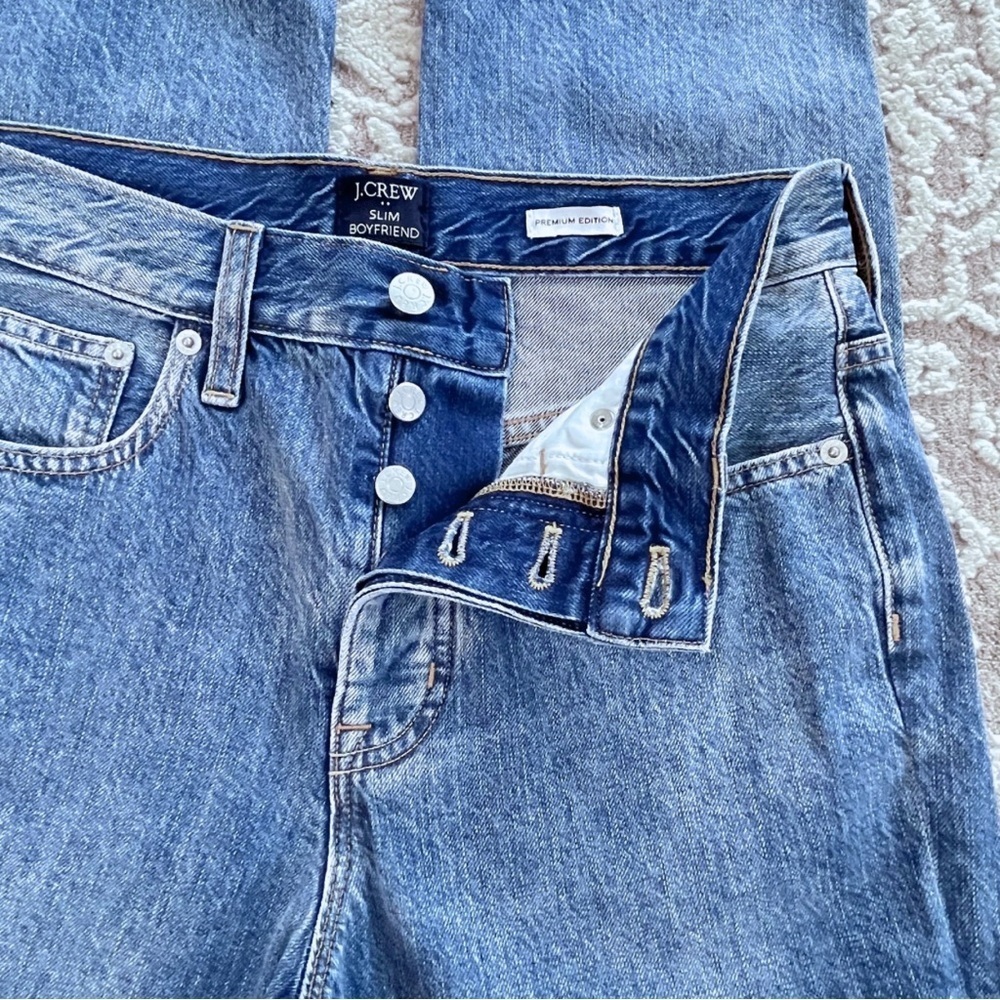 NWOT J. Crew Premium Edition Slim Boyfriend Patchwork Jean - Picture 9 of 16